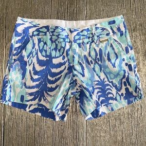 Lilly Pulitzer Blue and White Patterned Shorts